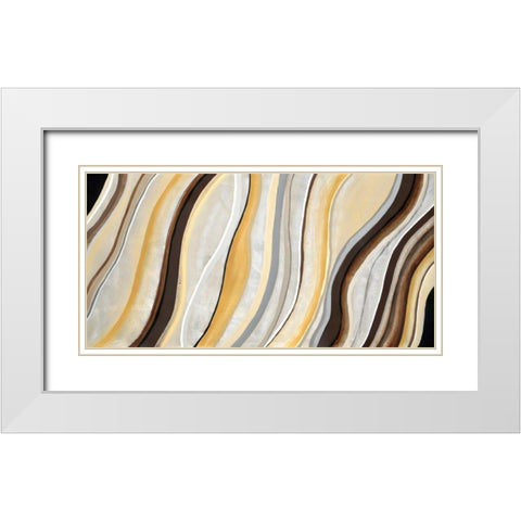 Midtown White Modern Wood Framed Art Print with Double Matting by Dascher, Dennis