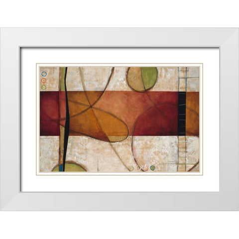 Amber Memories 1  White Modern Wood Framed Art Print with Double Matting by Dascher, Dennis