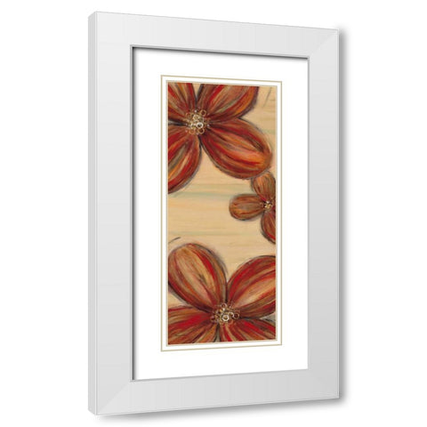 Scarlet Glory 2 White Modern Wood Framed Art Print with Double Matting by Dascher, Dennis