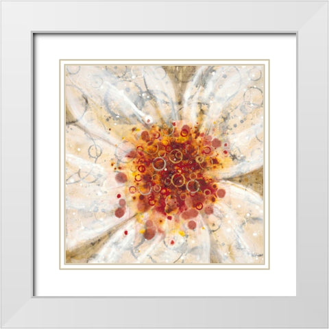Water Poppy 1 White Modern Wood Framed Art Print with Double Matting by Dascher, Dennis