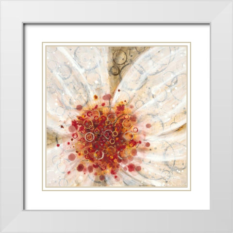 Water Poppy 2 White Modern Wood Framed Art Print with Double Matting by Dascher, Dennis