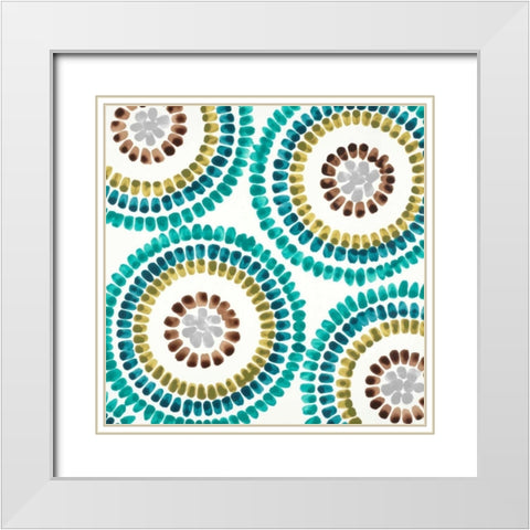 Watery Mark 1 White Modern Wood Framed Art Print with Double Matting by Dascher, Dennis