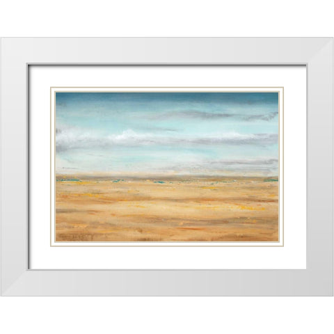 Golden Dawn 2 White Modern Wood Framed Art Print with Double Matting by Dascher, Dennis