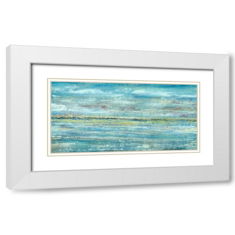 Oceanside White Modern Wood Framed Art Print with Double Matting by Dascher, Dennis