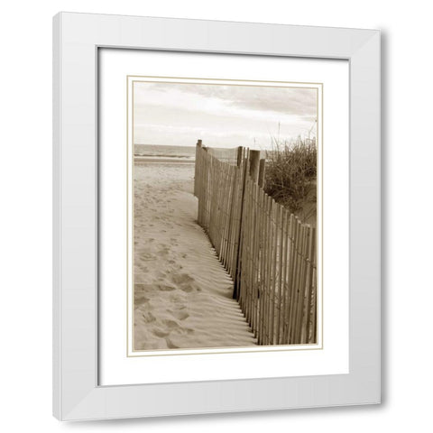 Beach Trail 2 White Modern Wood Framed Art Print with Double Matting by Amber Light Gallery
