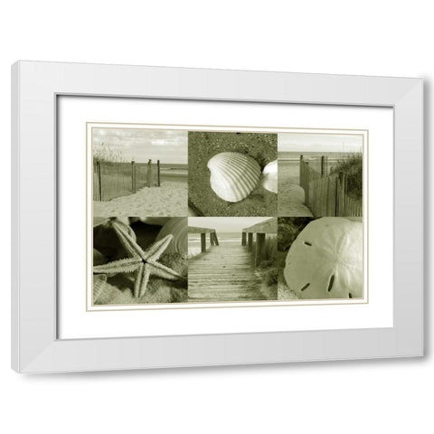 Seaside Story 2 White Modern Wood Framed Art Print with Double Matting by Amber Light Gallery