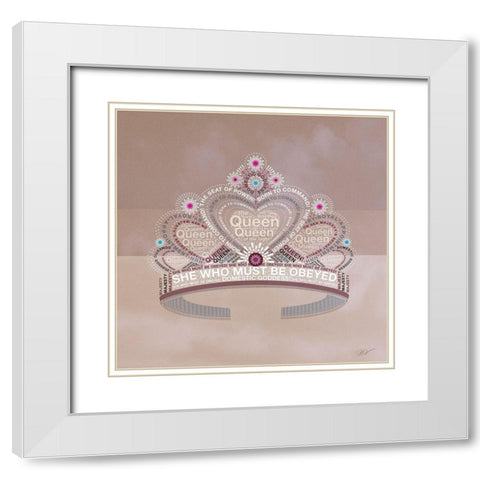 PRETTY TIARA  White Modern Wood Framed Art Print with Double Matting by Van Roey, Dominique