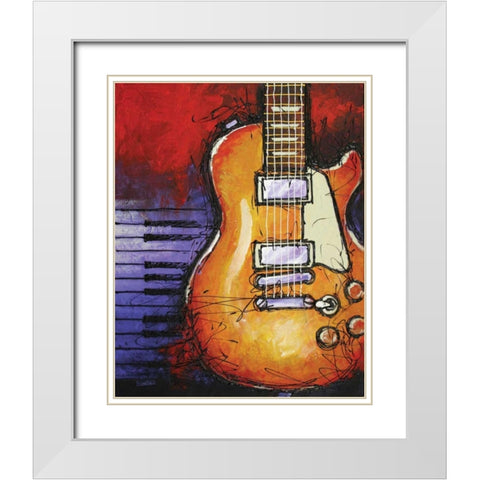Electric  White Modern Wood Framed Art Print with Double Matting by Langton, Bruce