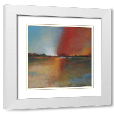 Plains Landscape 2 White Modern Wood Framed Art Print with Double Matting by Langton, Bruce