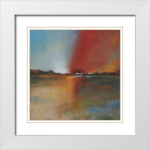 Plains Landscape 2 White Modern Wood Framed Art Print with Double Matting by Langton, Bruce