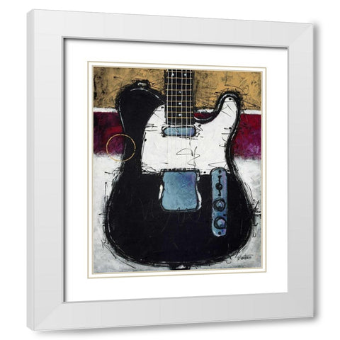 Electric Black White Modern Wood Framed Art Print with Double Matting by Langton, Bruce