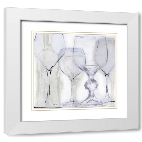 Wine Luxury 1 White Modern Wood Framed Art Print with Double Matting by Sokol-Hohne