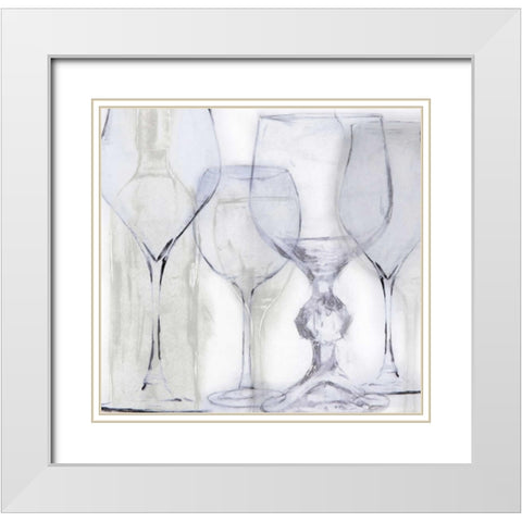 Wine Luxury 1 White Modern Wood Framed Art Print with Double Matting by Sokol-Hohne