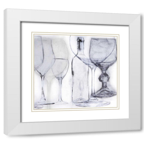Wine Luxury 2 White Modern Wood Framed Art Print with Double Matting by Sokol-Hohne
