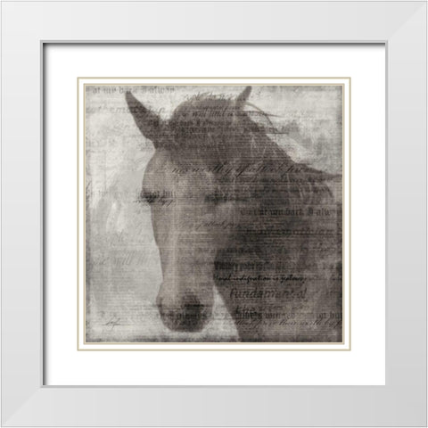 Equestrian Story 2 White Modern Wood Framed Art Print with Double Matting by Roko, Ken