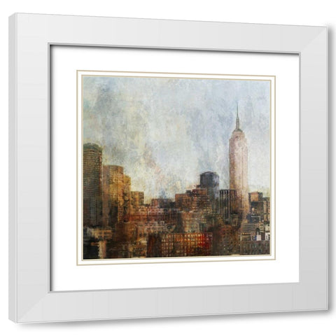 Sketch City White Modern Wood Framed Art Print with Double Matting by Roko, Ken