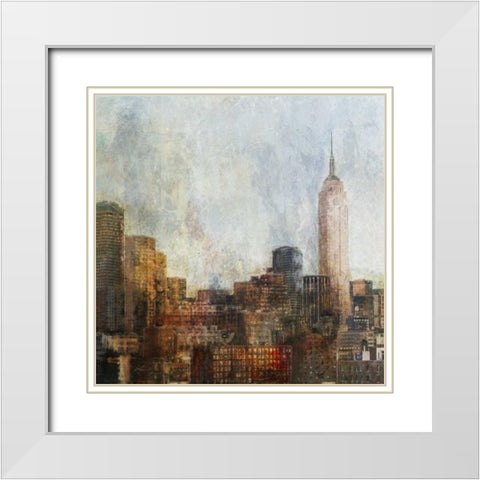 Sketch City White Modern Wood Framed Art Print with Double Matting by Roko, Ken