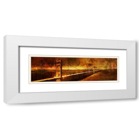 Over the Bay White Modern Wood Framed Art Print with Double Matting by Roko, Ken
