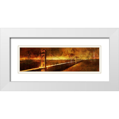 Over the Bay White Modern Wood Framed Art Print with Double Matting by Roko, Ken