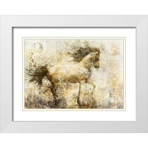 In Stride 1 White Modern Wood Framed Art Print with Double Matting by Roko, Ken