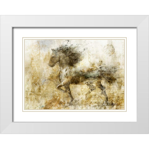 In Stride 2 White Modern Wood Framed Art Print with Double Matting by Roko, Ken