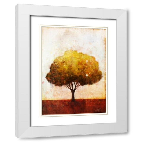 Autumnal Tree 1 White Modern Wood Framed Art Print with Double Matting by Roko, Ken