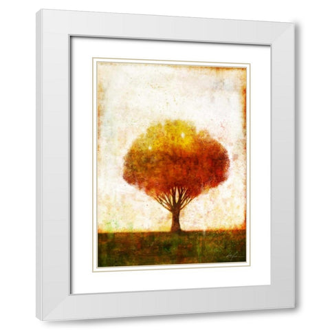 Autumnal Tree 2 White Modern Wood Framed Art Print with Double Matting by Roko, Ken