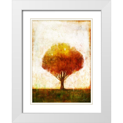 Autumnal Tree 2 White Modern Wood Framed Art Print with Double Matting by Roko, Ken