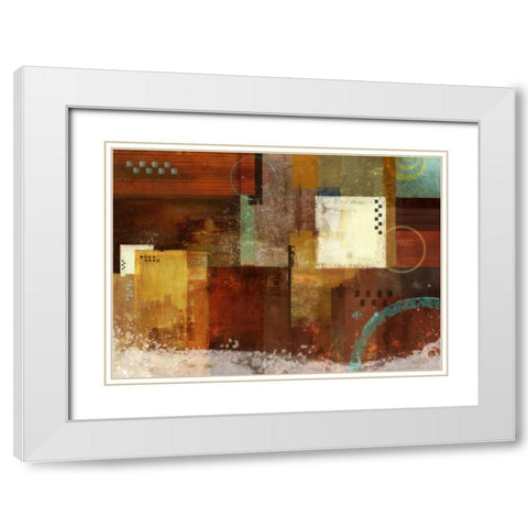 Earth Dance 1 White Modern Wood Framed Art Print with Double Matting by Roko, Ken