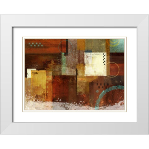 Earth Dance 1 White Modern Wood Framed Art Print with Double Matting by Roko, Ken