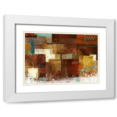 Earth Dance 2 White Modern Wood Framed Art Print with Double Matting by Roko, Ken