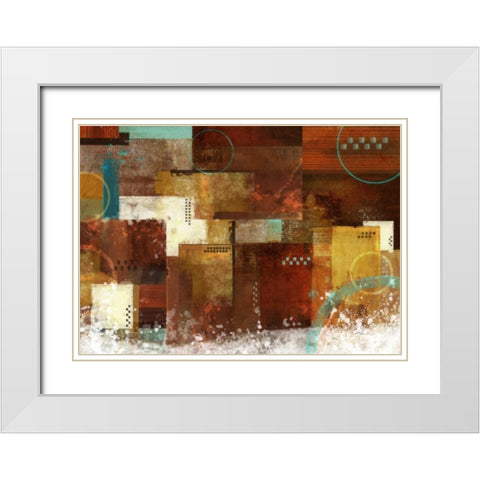 Earth Dance 2 White Modern Wood Framed Art Print with Double Matting by Roko, Ken