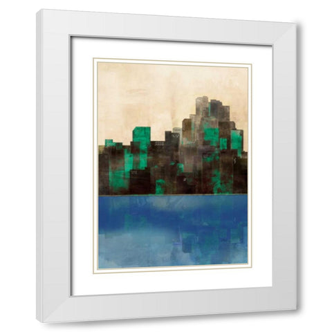 Monaco Lagoon 1  White Modern Wood Framed Art Print with Double Matting by Roko, Ken