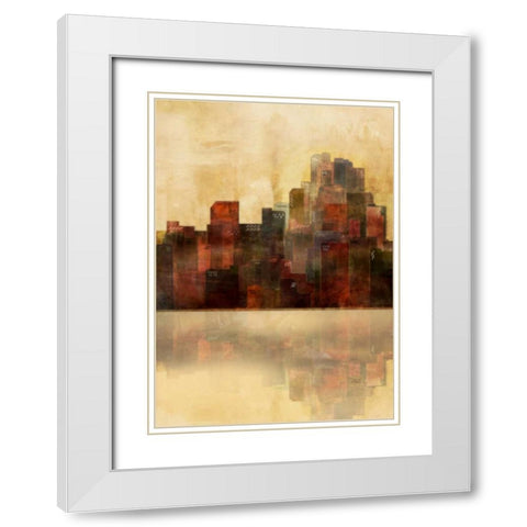 Golden Lagoon 1  White Modern Wood Framed Art Print with Double Matting by Roko, Ken