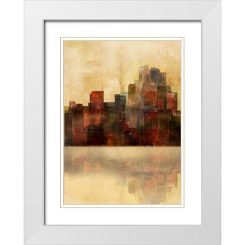 Golden Lagoon 1  White Modern Wood Framed Art Print with Double Matting by Roko, Ken