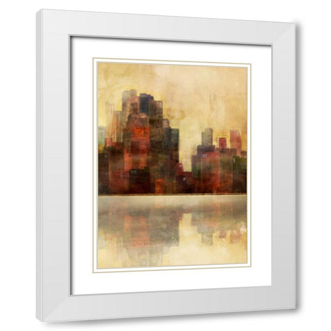 Golden Lagoon 2 White Modern Wood Framed Art Print with Double Matting by Roko, Ken