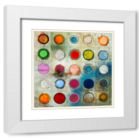 Silver Network White Modern Wood Framed Art Print with Double Matting by Roko, Ken