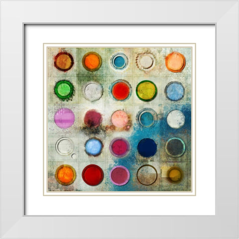 Silver Network White Modern Wood Framed Art Print with Double Matting by Roko, Ken