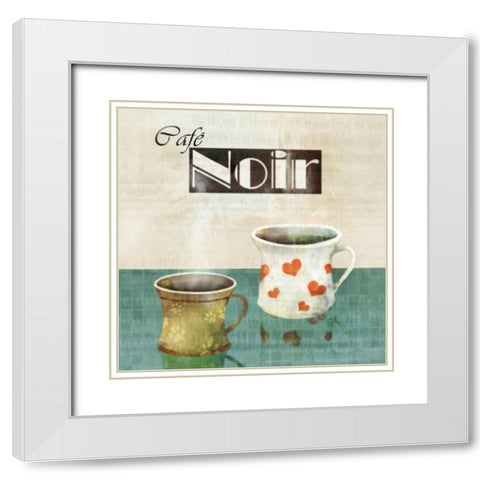 Black Coffee Break White Modern Wood Framed Art Print with Double Matting by Roko, Ken