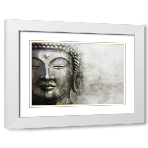 Peaceful Mind 1 White Modern Wood Framed Art Print with Double Matting by Roko, Ken
