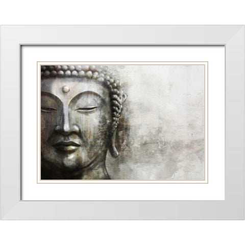 Peaceful Mind 1 White Modern Wood Framed Art Print with Double Matting by Roko, Ken