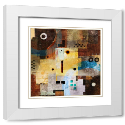 Village Story 2 White Modern Wood Framed Art Print with Double Matting by Roko, Ken