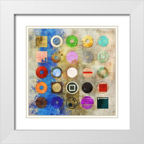 Cognition 1  White Modern Wood Framed Art Print with Double Matting by Roko, Ken