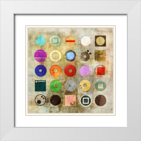 Cognition 2 White Modern Wood Framed Art Print with Double Matting by Roko, Ken