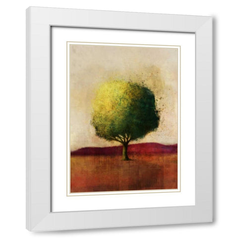 Colorful Horizon 1 White Modern Wood Framed Art Print with Double Matting by Roko, Ken
