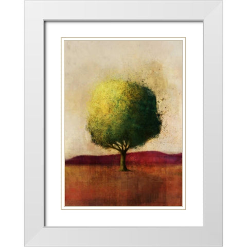Colorful Horizon 1 White Modern Wood Framed Art Print with Double Matting by Roko, Ken