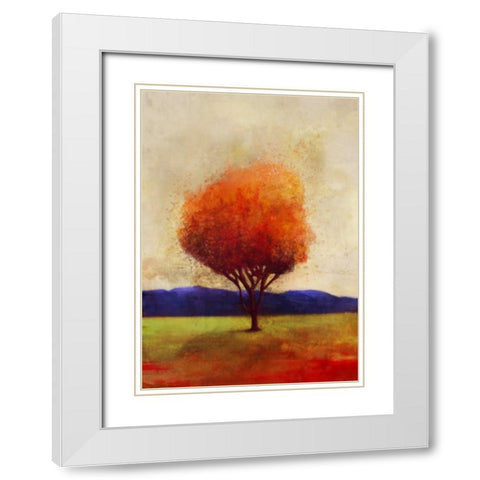 Colorful Horizon 2 White Modern Wood Framed Art Print with Double Matting by Roko, Ken