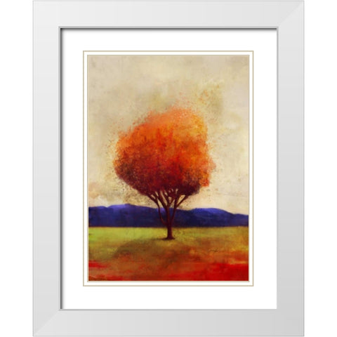 Colorful Horizon 2 White Modern Wood Framed Art Print with Double Matting by Roko, Ken