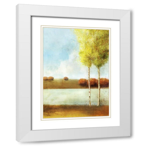 River Way 2 White Modern Wood Framed Art Print with Double Matting by Roko, Ken