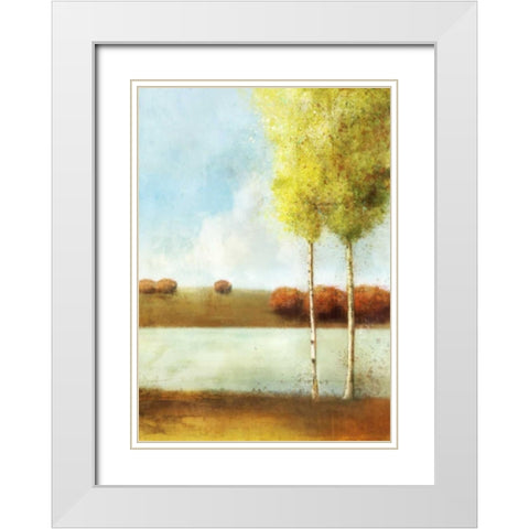 River Way 2 White Modern Wood Framed Art Print with Double Matting by Roko, Ken